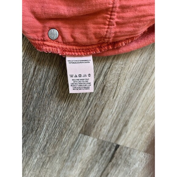 Free People Shorts Womens 27 Burnt Orange Faded Denim Cut Off Raw Hem 5 Pocket - Picture 4 of 8